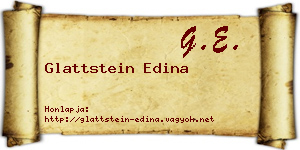 Glattstein Edina névjegykártya